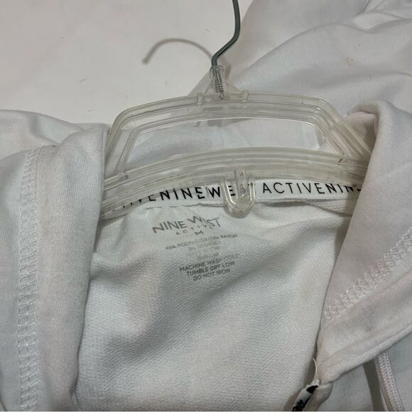 Nine West Active Hoodie Top  white zipper  size M NWT - Picture 8 of 11